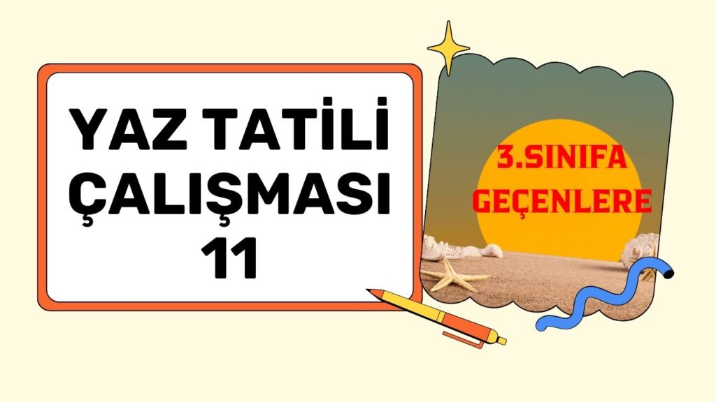 3. SINIFA GEÇENLERE YAZ TATİLİ ÇALIŞMASI11