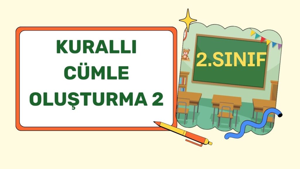 KURALLI ANLAMLI CÜMLE 2 KURALLI ANLAMLI CÜMLE 2