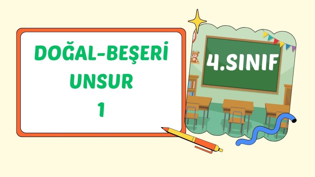 DOĞAL UNSUR – BEŞERİ UNSUR DOĞAL UNSUR – BEŞERİ UNSUR