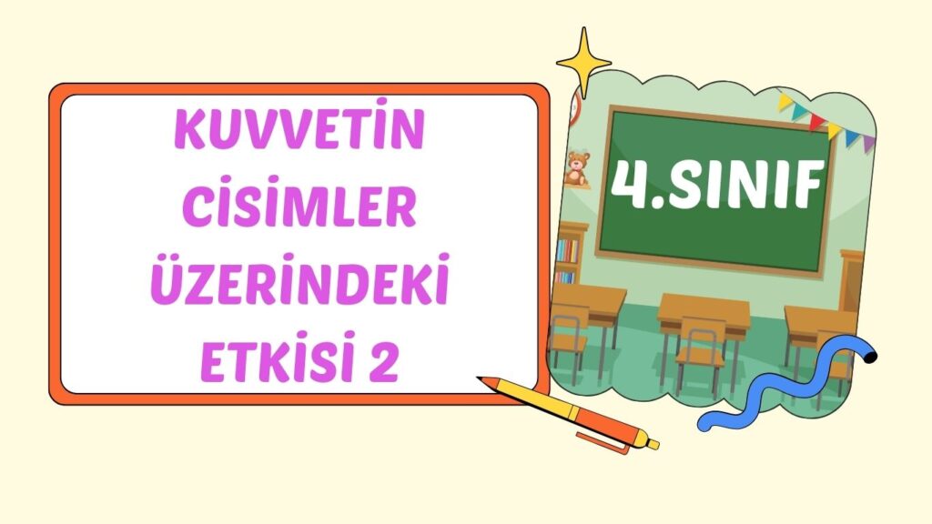 KUVVETİN CİSİMLER ÜZERİNDEKİ ETKİLERİ