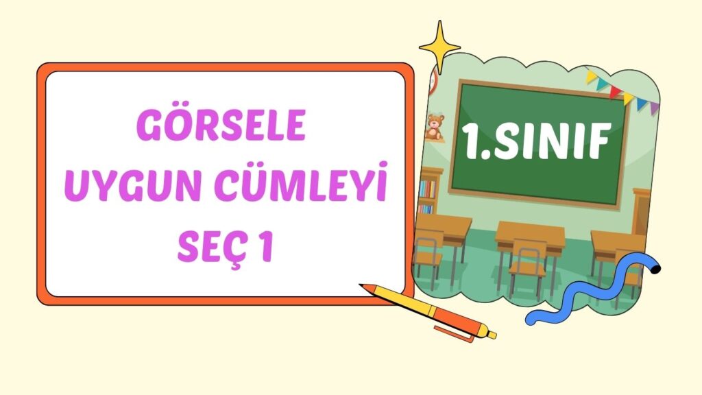 GÖRSELLE İLGİLİ KELİME, CÜMLE YAZAR