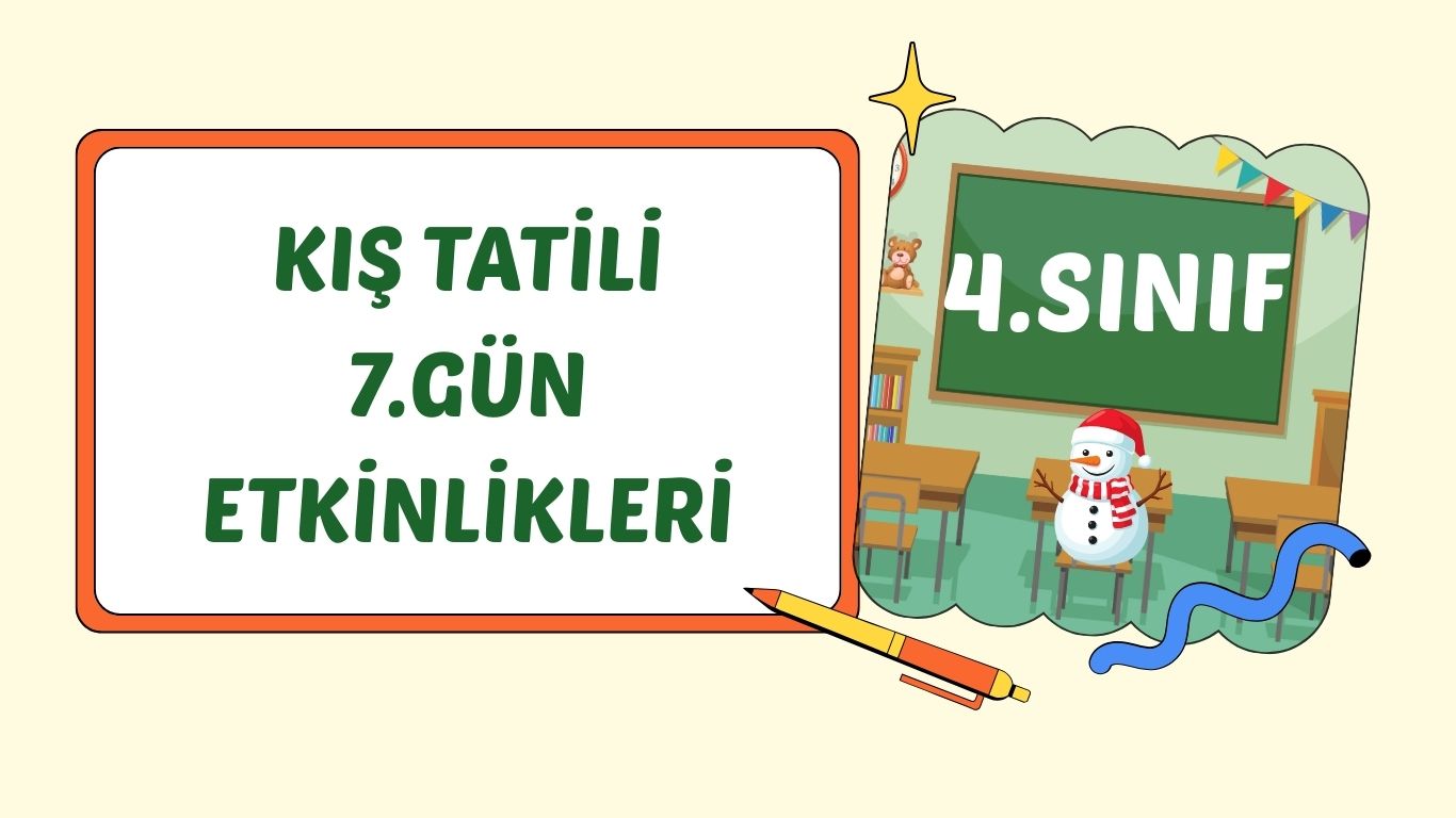 4. SINIF I. PAZAR KIŞ TATİLİ ÇALIŞMASI