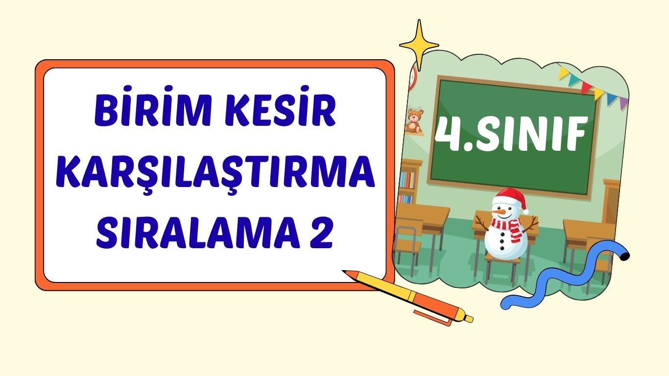 BİRİM KESİRLERDE KARŞILAŞTIRMA VE SIRALAMA