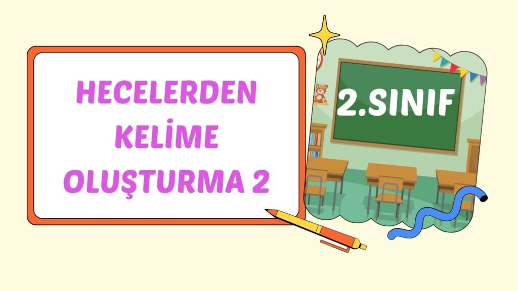 HECELERDEN KELİME OLUŞTURMA 2