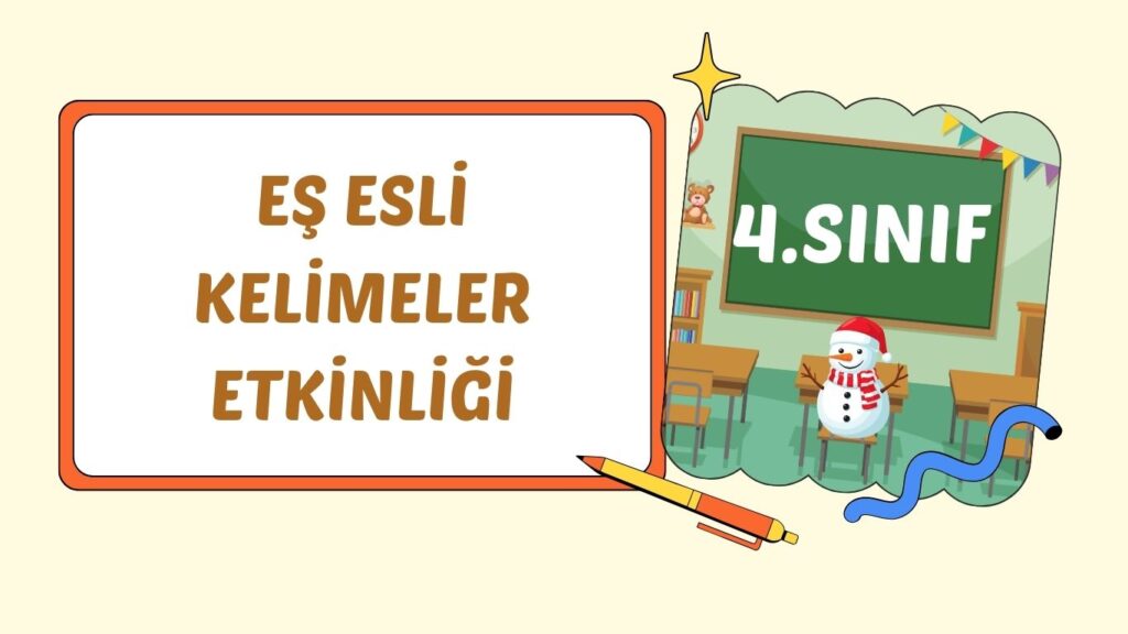 EŞ SESLİ(SESTEŞ) Mİ DEĞİL Mİ KELİME ÇALŞMASI