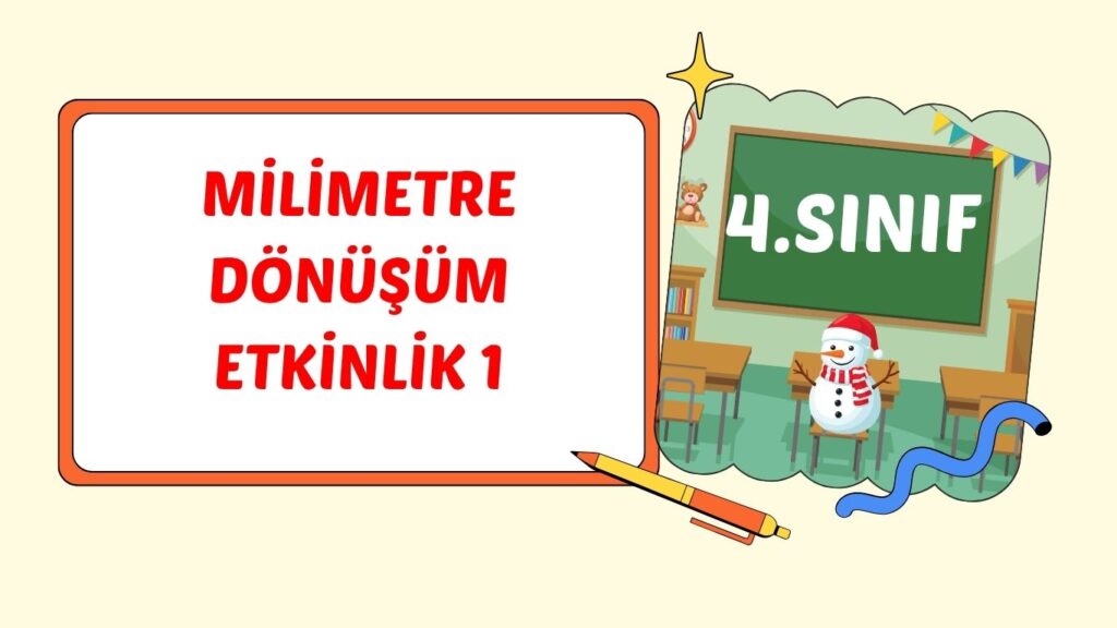 UZUNLUK ÖLÇÜ BİRİMLERİ DÖNÜŞTÜRME TESTİ